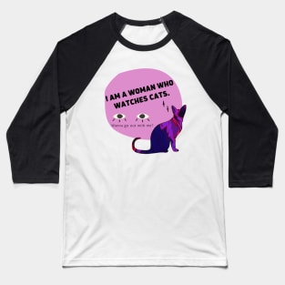 Crazy Cat Lady Relatable Funny Bad Translation English Quote Baseball T-Shirt